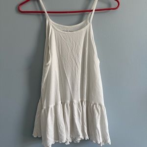 American eagle ribbed tank. White